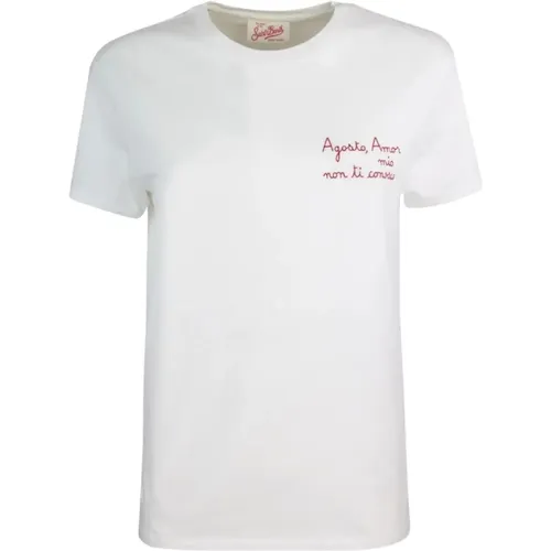 Kurzarm T-Shirt August Liebe Emilie,T-Shirt mit Angels Motiv - MC2 Saint Barth - Modalova