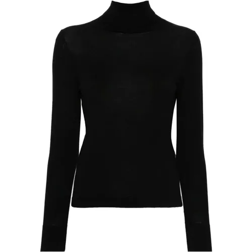 Klassischer Rollkragenpullover 16Gg Flat Knit , Damen, Größe: M - allude - Modalova