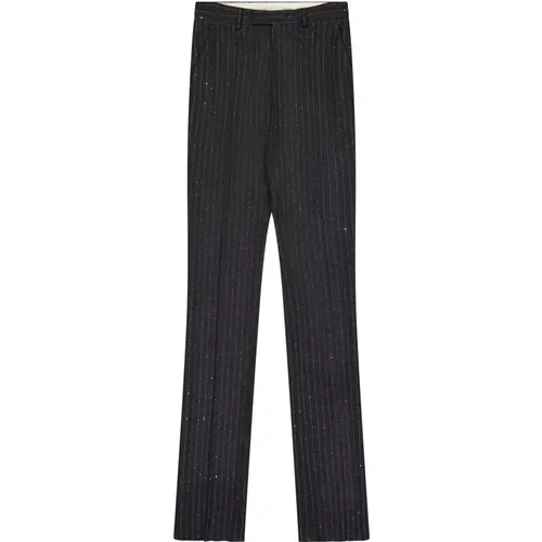 Pinstriped Cigarette Trousers , female, Sizes: S, M - Laneus - Modalova