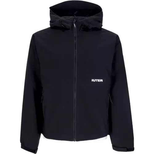 Schwarze Jacke mit Klappkragen , Herren, Größe: M - IUTER - Modalova