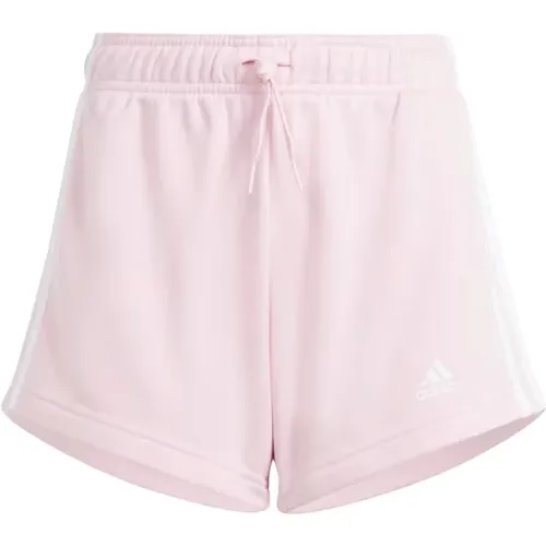 Sportliche Rosa Shorts Essentials 3-Streifen - Adidas - Modalova
