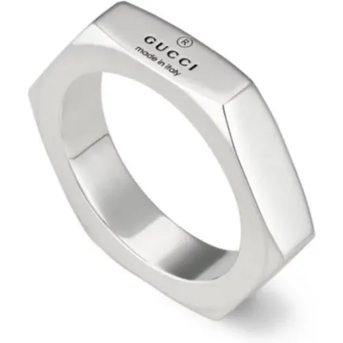 Sterling Silver Ring with Trademark , female, Sizes: 59 MM, 51 MM, 55 MM - Gucci - Modalova