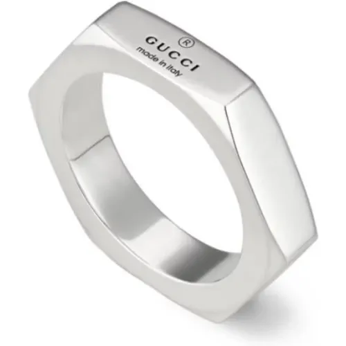 Sterling Silver Ring with Trademark , female, Sizes: 59 MM, 57 MM, 51 MM, 55 MM, 53 MM - Gucci - Modalova