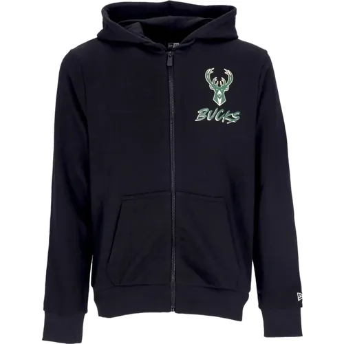 Zip-throughs, male, , Size: XS Milwaukee Bucks Script Hoodie - new era - Modalova