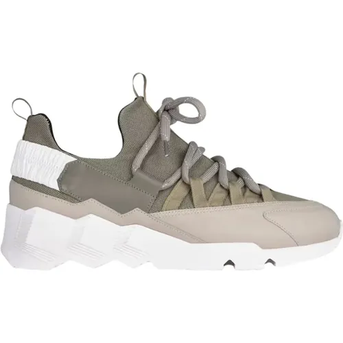 Sneakers, male, , Size: 7 US Trek Comet Sneakers in Khaki/Grey/White - Pierre Hardy - Modalova