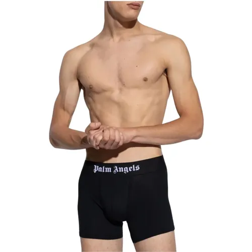 Bottoms, male, , Size: S Mens Boxers with Logo - Palm Angels - Modalova