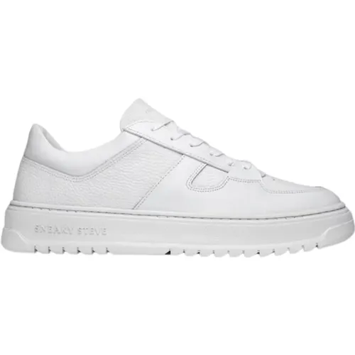 Casual Leder Sneaker mit Perforierten Löchern , unisex, Größe: 39 EU - Sneaky Steve - Modalova