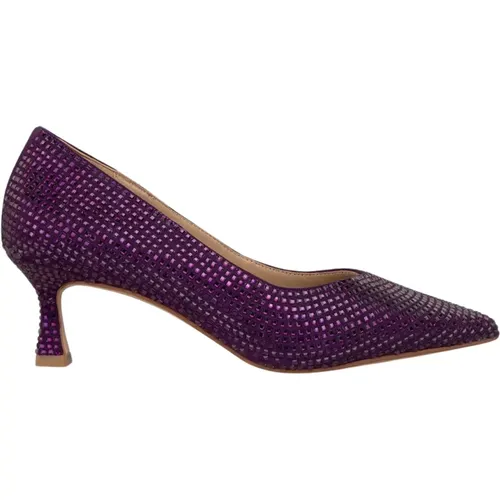 Rhinestone heeled shoe , female, Sizes: 4 UK, 7 UK, 8 UK, 5 UK, 3 UK, 6 UK - Alma en Pena - Modalova