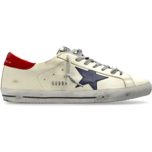 Sneakers, male, , Size: 8 US Beige Sneakers with Branded Details - Golden Goose - Modalova