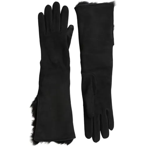 Lederpelz Handschuhe mit Kaschmirfutter - Dolce & Gabbana - Modalova