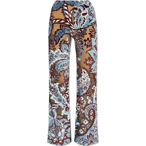 Wide Trousers, female, , Size: S Floral Pattern Trousers - ETRO - Modalova