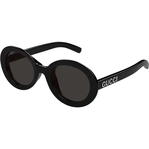 Stilvolle Sonnenbrille schwarzer Rahmen , Damen, Größe: 53 MM - Gucci - Modalova