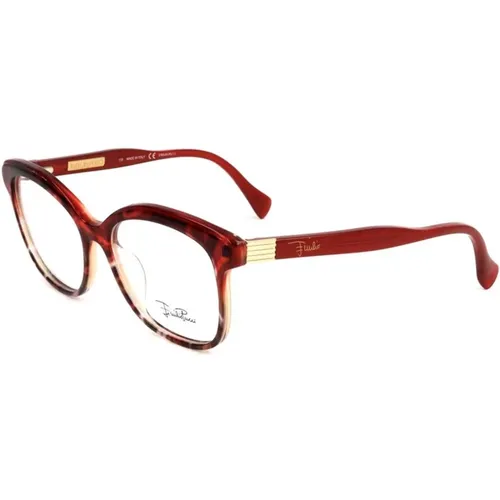 Glasses, female, , Size: ONE SIZE Red Plastic Frames with Cherry Dial - EMILIO PUCCI - Modalova