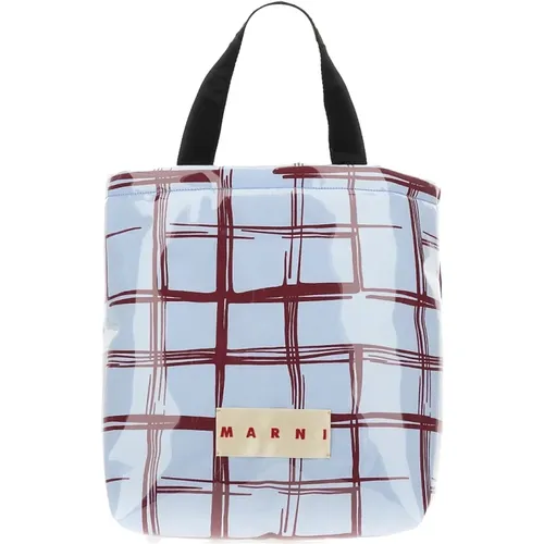 Tote Bags, male, , Size: ONE SIZE Canvas Tote Bag - Marni - Modalova