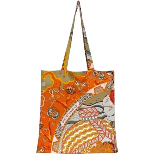 Pre-owned Tote Bags, female, , Size: ONE SIZE Pre-owned Silk shoulder-bags - Hermès Vintage - Modalova