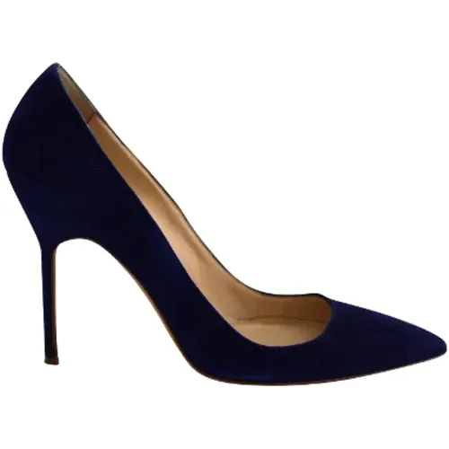 Pre-owned Pumps, female, , Size: 8 1/2 US Pre-owned Suede heels - Manolo Blahnik Pre-owned - Modalova