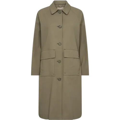 Gepolsterter Trenchcoat Jacke Mermaid , Damen, Größe: L - MOS MOSH - Modalova