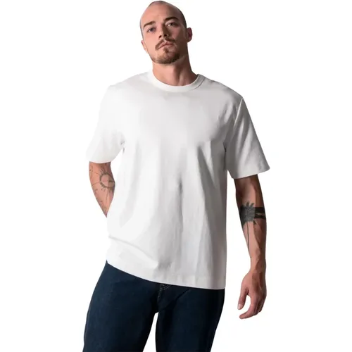 Elvine T-Shirt Oversize Hadar Basic uni offwhite - S , Herren, Größe: S - Edwin - Modalova