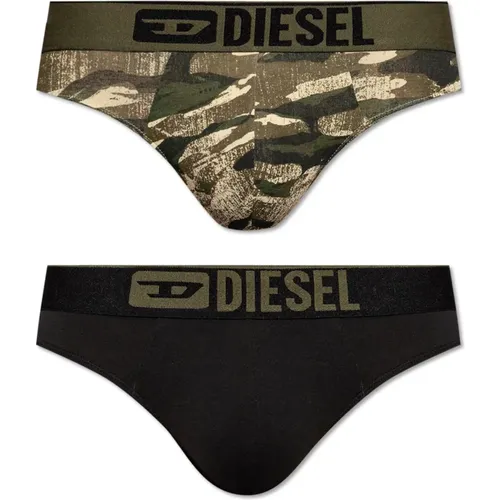 Bottoms, male, , Size: 2XL Two-pack of thongs Umbr-Stringtwopack - Diesel - Modalova