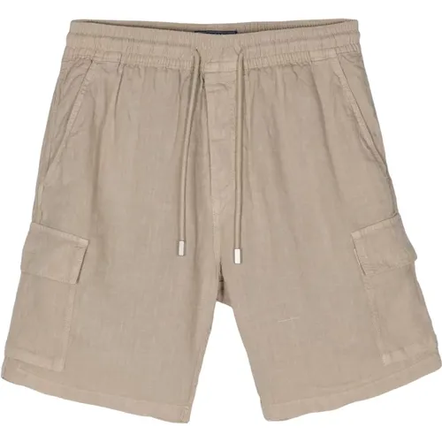 Linen Cargo Shorts with Pockets , male, Sizes: S, L - Vilebrequin - Modalova