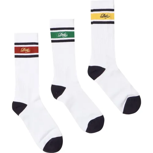 Socks, male, , Size: ONE SIZE Colorful Cotton Socks Set of Three - Drole de Monsieur - Modalova