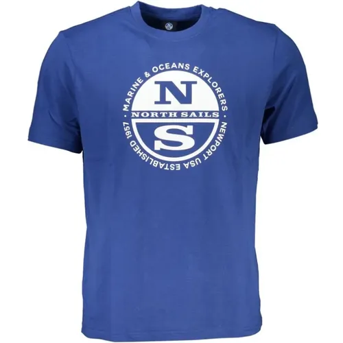 Bedrucktes Logo-T-Shirt , Herren, Größe: M - North Sails - Modalova