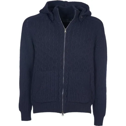 Wool Jacket with Removable Hood , male, Sizes: M - Tagliatore - Modalova