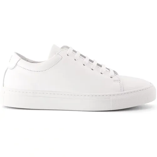 Handgefertigte Weiße Monochrome Sneakers , Damen, Größe: 38 1/2 EU - National Standard - Modalova