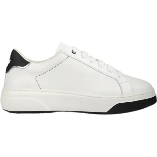 Weiße Sneakers - Regular Fit - Geeignet für alle Temperaturen - 100% Leder - Dsquared2 - Modalova