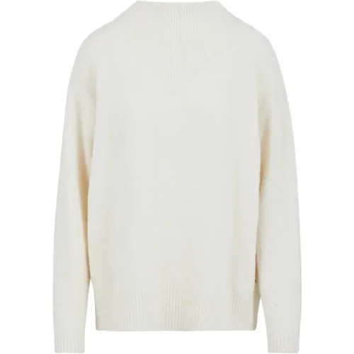 Weiße Boucle Hoher Hals Pullover , Damen, Größe: S - Coster Copenhagen - Modalova