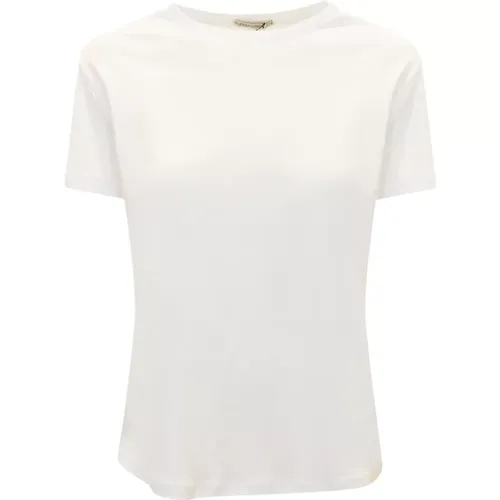 Weiße Baumwoll-Toscani-T-Shirt Ss24 , Damen, Größe: M - Alessandro Aste - Modalova