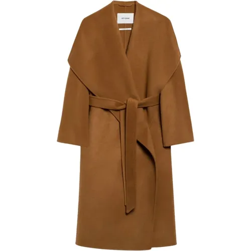 Minimalistic Wool Coat with Big Lapel , female, Sizes: L, XS, M, S, XL - IVY OAK - Modalova