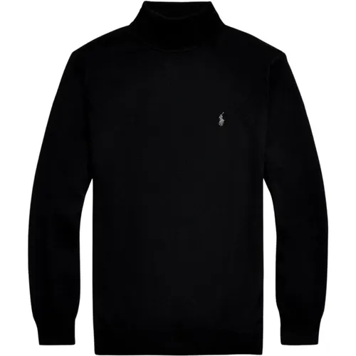 Turtlenecks, male, , Size: XL Wool turtleneck sweater - Polo Ralph Lauren - Modalova