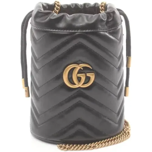 Pre-owned Bucket Bags, female, , Size: ONE SIZE Pre-owned Leather shoulder-bags - Gucci Vintage - Modalova