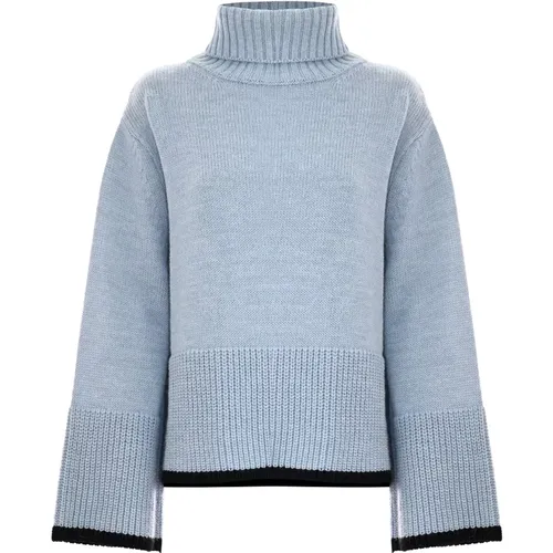 Polo-Neck-Pullover mit weiten Ärmeln - Kocca - Modalova