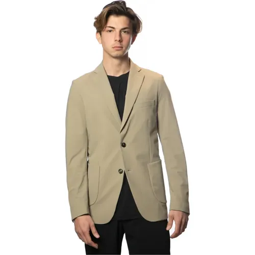 V-Neck Single Button Blazer , male, Sizes: L, 2XL, XL - RRD - Modalova