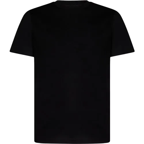 T-Shirts,Schwarzes Baumwoll-Logo-Print-T-Shirt - Emporio Armani - Modalova