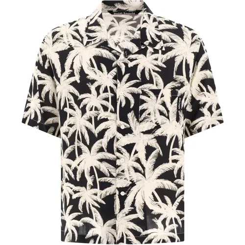 Palms Hemd 100% Viskose,Bowlinghemd mit Palmenmotiv - Palm Angels - Modalova
