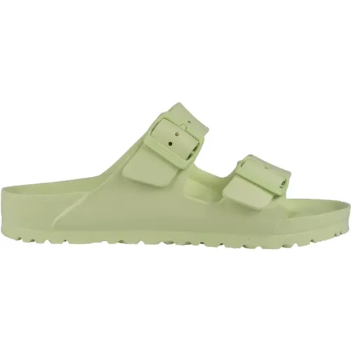 Sliders, female, , Size: 9 US Arizona Eva sandalo in lime - Birkenstock - Modalova