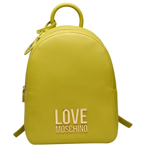 Gelber Rucksack mit verstellbaren Riemen - Love Moschino - Modalova