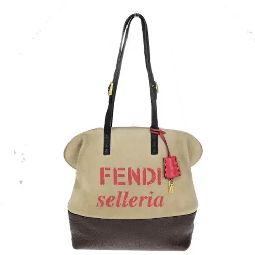 Pre-owned Tote Bags, female, , Size: ONE SIZE Pre-owned Suede totes - Fendi Vintage - Modalova