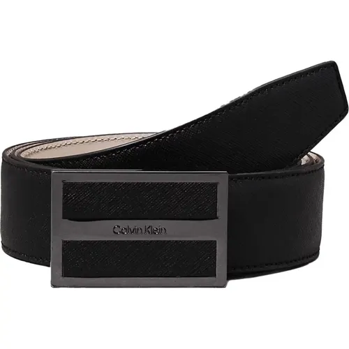 Slim Fit Leather Belt , male, Sizes: 115 CM, 90 CM, 95 CM, 100 CM, 105 CM, 110 CM - Calvin Klein - Modalova