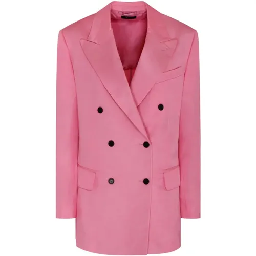 Blazers, female, , Size: XS Bubblegum Double Breasted Blazer - Tom Ford - Modalova