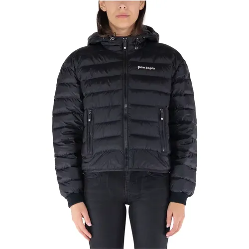Hooded Puffer Jacket , female, Sizes: L, S, M - Palm Angels - Modalova