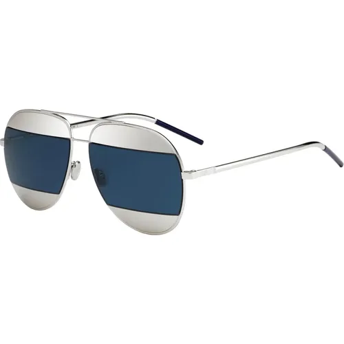 Sunglasses, unisex, , Size: 59 MM Split 1 Sunglasses in Palladium/Blue - Dior - Modalova