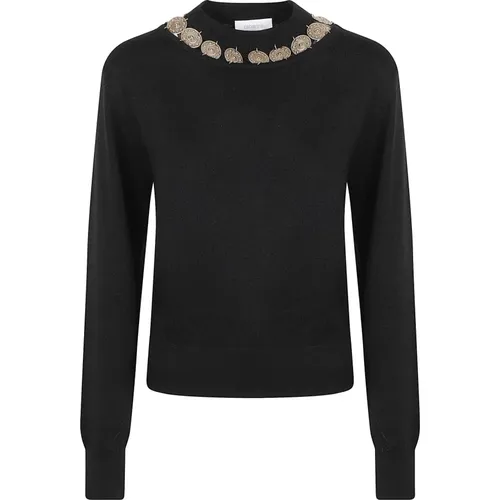 Sweater with Coin Detailing , female, Sizes: M, XS, S - Paco Rabanne - Modalova