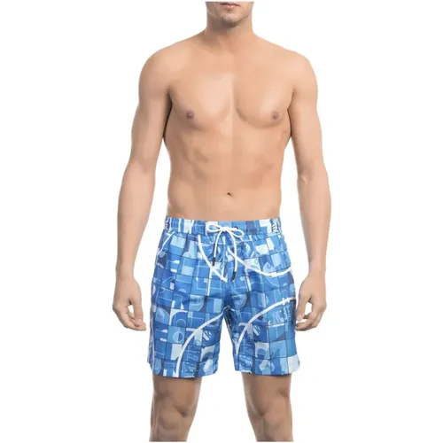 Elegante hellblaue Badeshorts , Herren, Größe: XL - Bikkembergs - Modalova