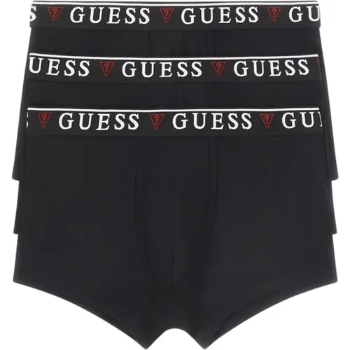 Baumwoll-Stretch-Boxershorts - Schwarz - Guess - Modalova