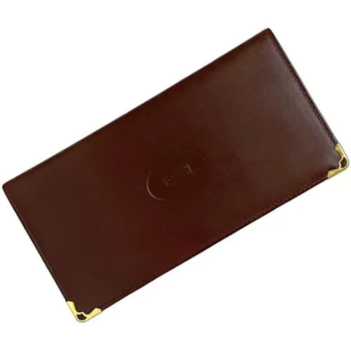 Pre-owned Wallets, female, , Size: ONE SIZE Pre-owned Leather wallets - Cartier Vintage - Modalova