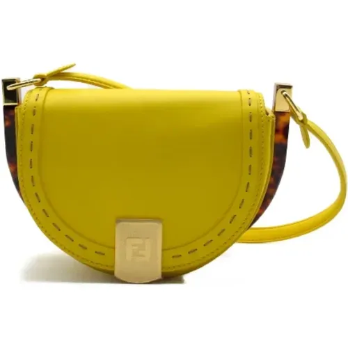 Pre-owned Cross Body Bags, female, , Size: ONE SIZE Pre-owned Leather shoulder-bags - Fendi Vintage - Modalova